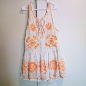 Free People New Romantics Embroidered orange small